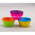 Customized Hot Selling FDA LFGB Approbation Food Grade Home Bricolage résistant à la chaleur anti-adhérent Soft Flexible Silicone Muffin Cups